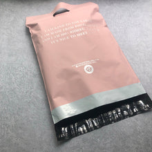 Load image into Gallery viewer, Custom Logo Printed Clothing Custom Plastic Bag pink Handle Packing Bag
