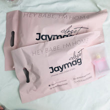 Load image into Gallery viewer, Custom Logo Printed Clothing Custom Plastic Bag pink Handle Packing Bag
