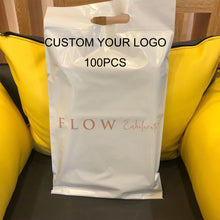 Load image into Gallery viewer, white handle poly mailer eye lash swim packing courier bag envelope
