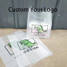 Load image into Gallery viewer, custom frosted bread tote with die cut plastic bags
