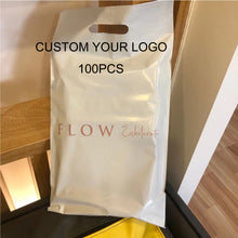 Load image into Gallery viewer, white handle poly mailer eye lash swim packing courier bag envelope
