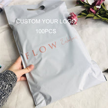 Load image into Gallery viewer, white handle poly mailer eye lash swim packing courier bag envelope
