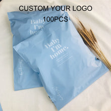 Load image into Gallery viewer, biodegradable custom blue waterproof plastic shipping bag mailing bag
