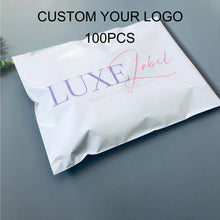 Load image into Gallery viewer, biodegradable  custom logo matte shipping bag white poly mailers
