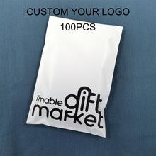 Load image into Gallery viewer, biodegradable  custom logo matte shipping bag white poly mailers
