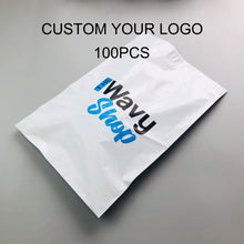 Load image into Gallery viewer, biodegradable  custom logo matte shipping bag white poly mailers
