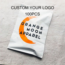 Load image into Gallery viewer, biodegradable  custom logo matte shipping bag white poly mailers
